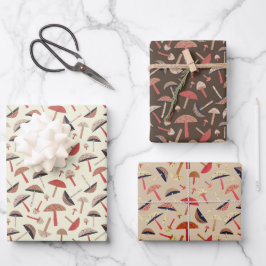 Pilze aus dem Mittelalter, Retro-Inspiriert Geschenkpapier Set