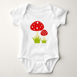 Pilze aus Rotkehlchen Baby Strampler