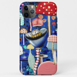 Pilze Blaue Gingham Case-Mate iPhone Hülle