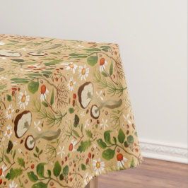 Pilze, Blume und Blätter Tischdecke