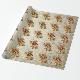 Pilze Brown Woodland Antillen Song Gold Notizen Geschenkpapier