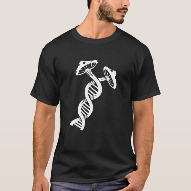 Pilze DNA - Vegane Pilze Pilzjagd - Mushr T-Shirt (Vorderseite)