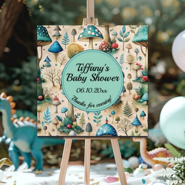 Pilze Fairyland Baby Dusche Begrüßungszeichen Poster (Von Creator hochgeladen)