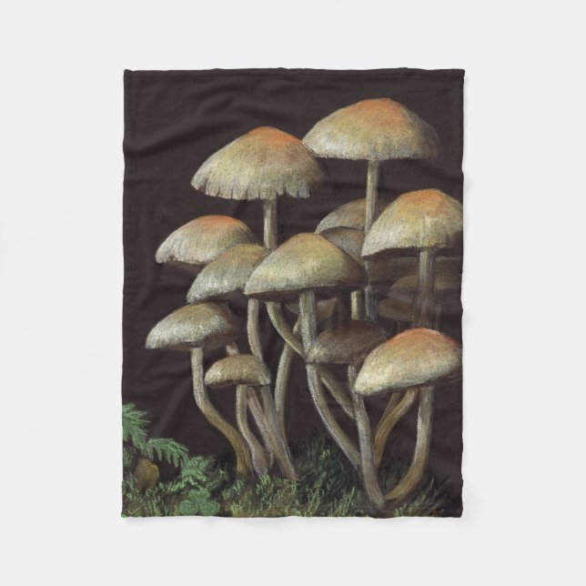Pilze Fleecedecke (Vorderseite)