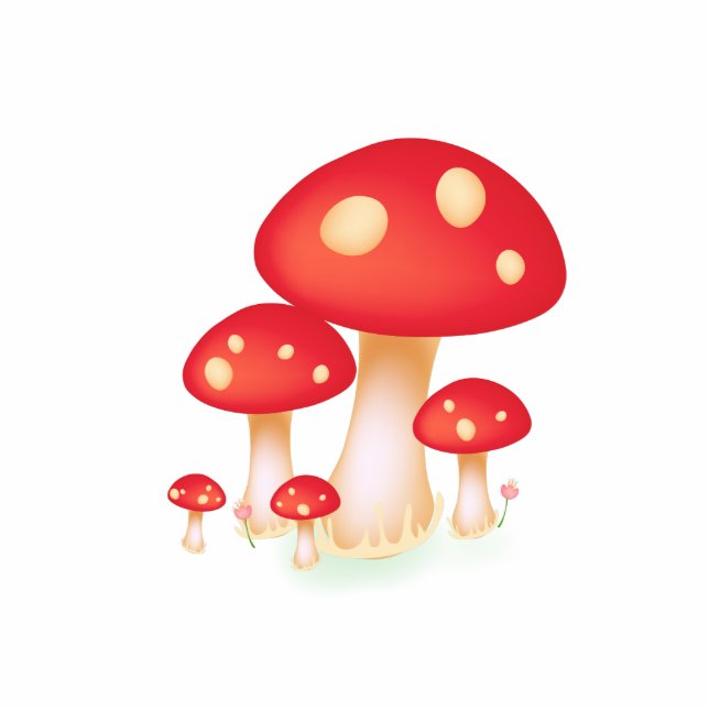 Pilze Freistehende Fotoskulptur (Vorne)