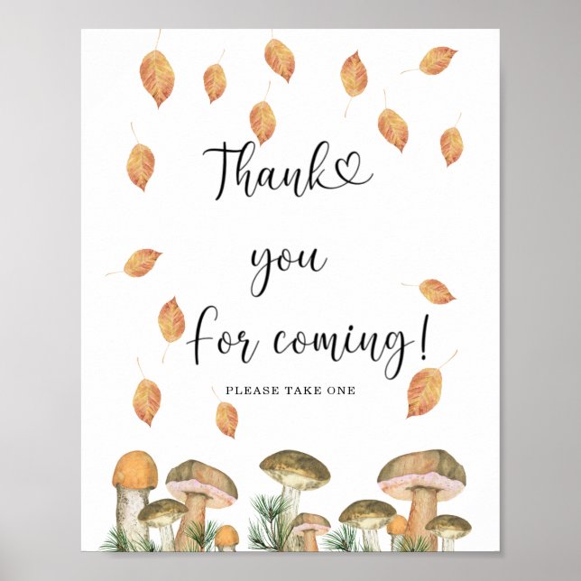 Pilze im Herbst - Danke, dass du gekommen bist Poster (Vorne)