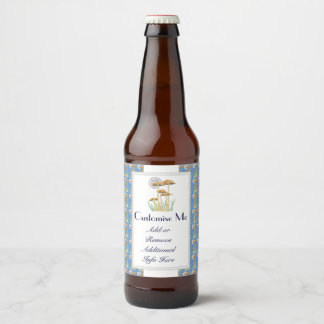 Pilze im Mondlicht-Ausschnitt Bierflaschenetikett