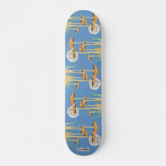 Pilze im Mondlicht-Ausschnitt Skateboard