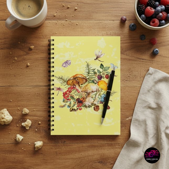 Pilze, Libellen, Motten und Schnecken Notizblock (Write it down. Get it done.)