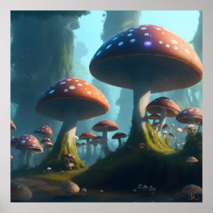 Pilze, Natur, Concept Art Poster