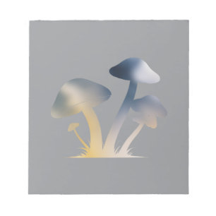 Pilze Natur Umwelt Leben Silhouette Stil Notizblock