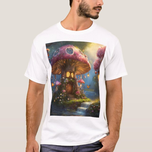 Pilze niedlich Fantasy Träumer T-Shirt (Vorderseite)