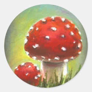 Pilze Runder Aufkleber