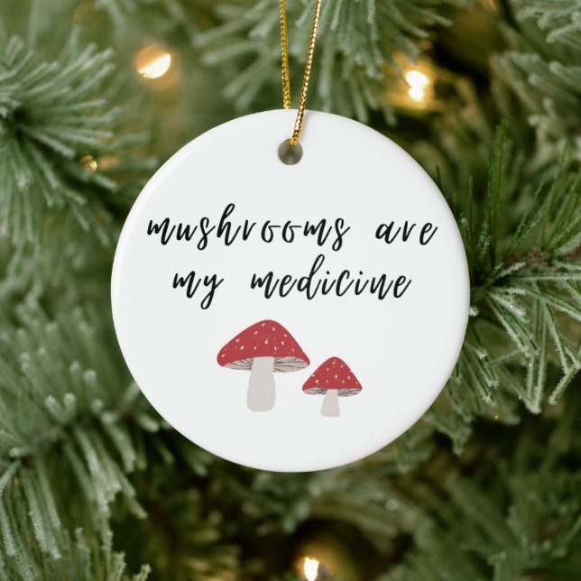Pilze sind meine Medizin-Ornament Keramik Ornament (Baum)