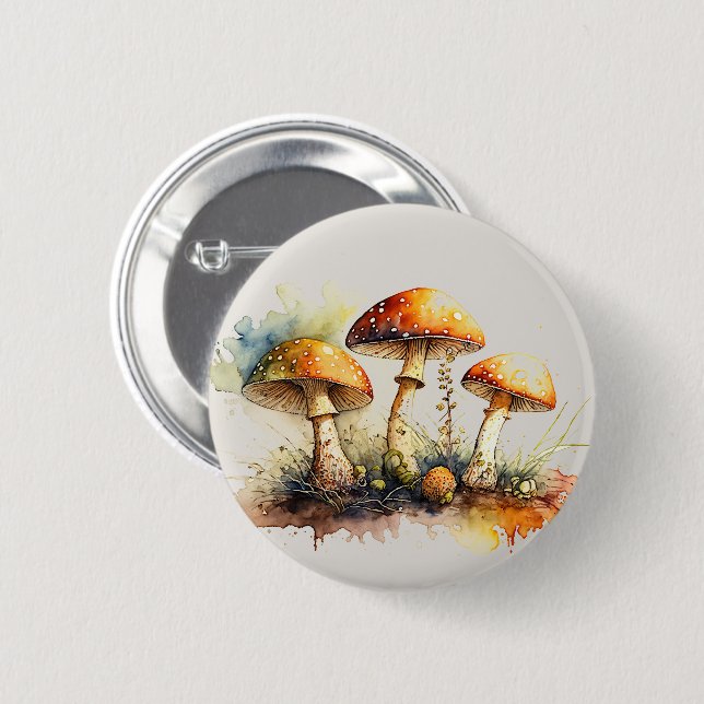 Pilze Toadstol, Amanita Muscaria Button (Vorne & Hinten)