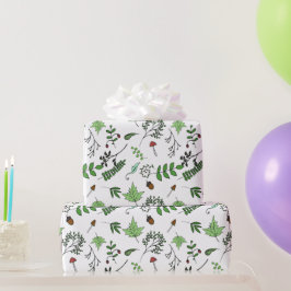 Pilze und Blätter aus dem Whimsikwald Geschenkpapier