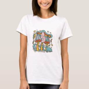 Pilze und Frosch T-Shirt