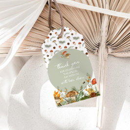 Pilze und Wildblumen Vielen Dank Tag Geschenkanhänger