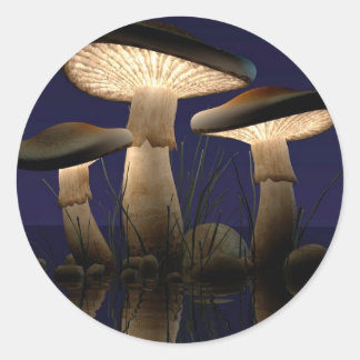 Pilze von J. Matthew Root Runder Aufkleber