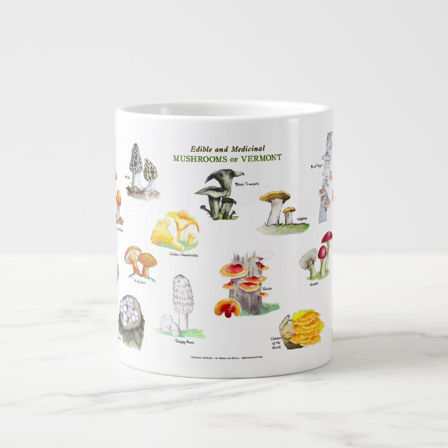 Pilze von Vermont-Common Names Jumbo-Tasse (Vorderseite)