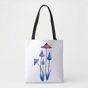 Pilze Watercolor Art Rund Abzeichen Tasche