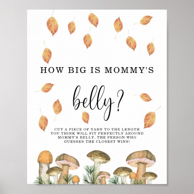 Pilze - wie groß ist das Bauchspiel der Mama? Poster (Vorne)