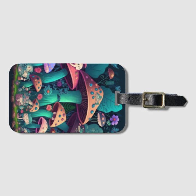 Pilzelfen im Feld Gepäckanhänger (Vorderseite (Horizontal))