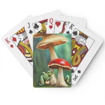 Pilzfrosch spielen Karten Natur