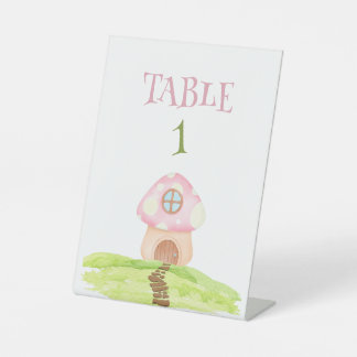 Pilzhaus, Blumengarten & Fairyland Sockelschild