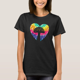 Pilzherz mit Tie-Dye-Druck für Pilz T-Shirt