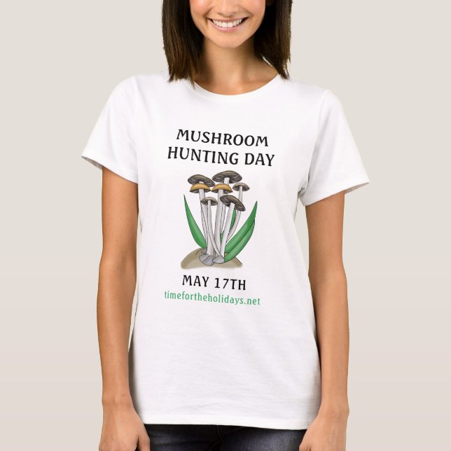 Pilzjagdtag 17. Mai Feiertage T-Shirt (Vorderseite)