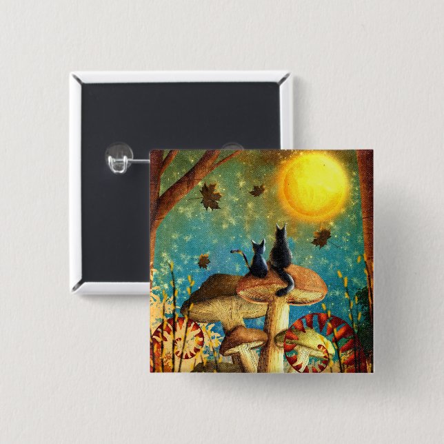 Pilzkatzen Button (Vorne & Hinten)