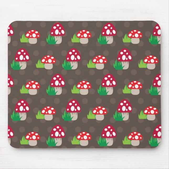 Pilzkinder-Muster Mousepad (Vorne)