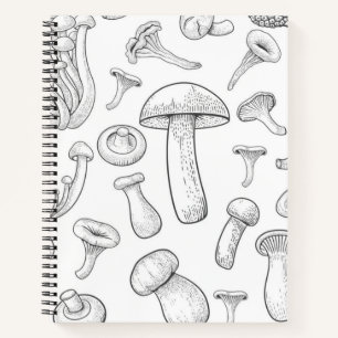 Pilzmuster Notizbuch
