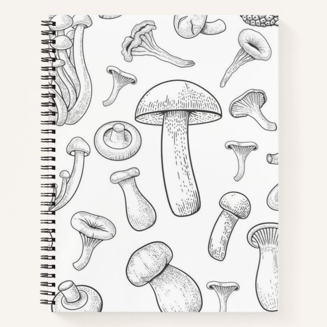 Pilzmuster Notizbuch (Vorderseite)