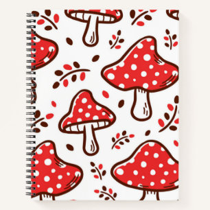 Pilzmuster Notizbuch