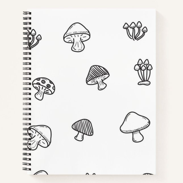 Pilzmuster Notizbuch (Vorderseite)