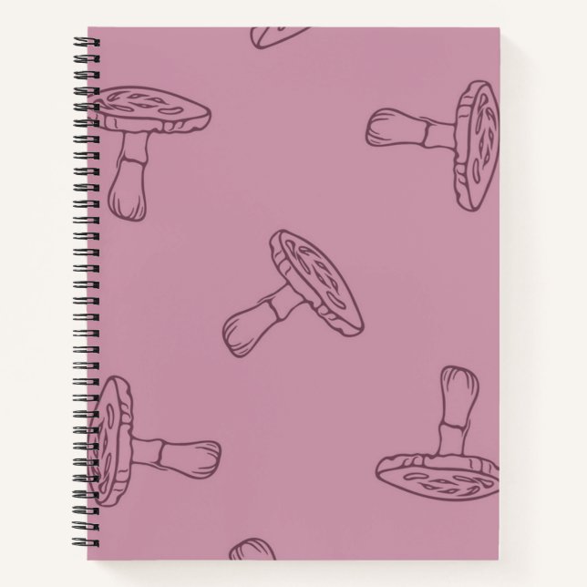 Pilzmuster Notizbuch (Vorderseite)