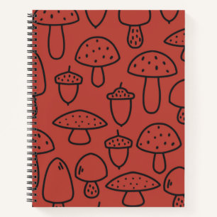 Pilzmuster Notizbuch