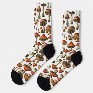Pilzsammlungsmuster-Design Socken