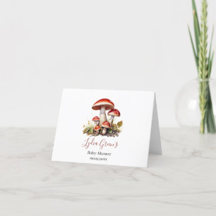 Pilzsäulendusche einladen, Fall Gender-Neutral Dankeskarte