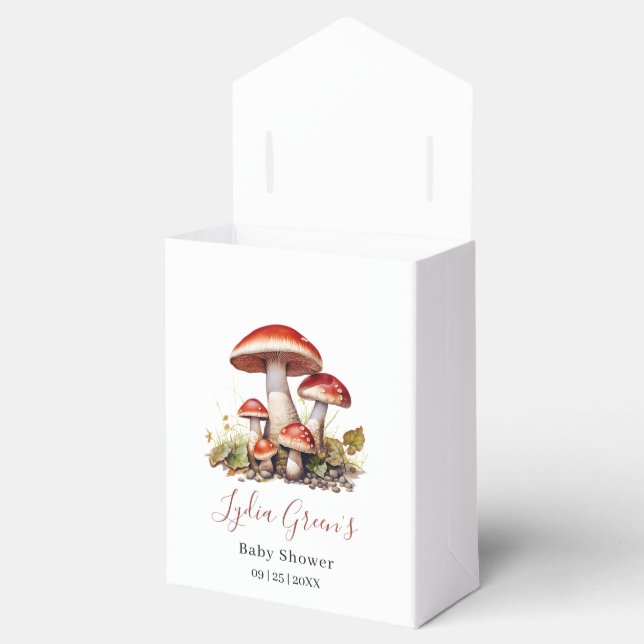 Pilzsäulendusche einladen, Fall Gender-Neutral Geschenkschachtel (Geöffnet)