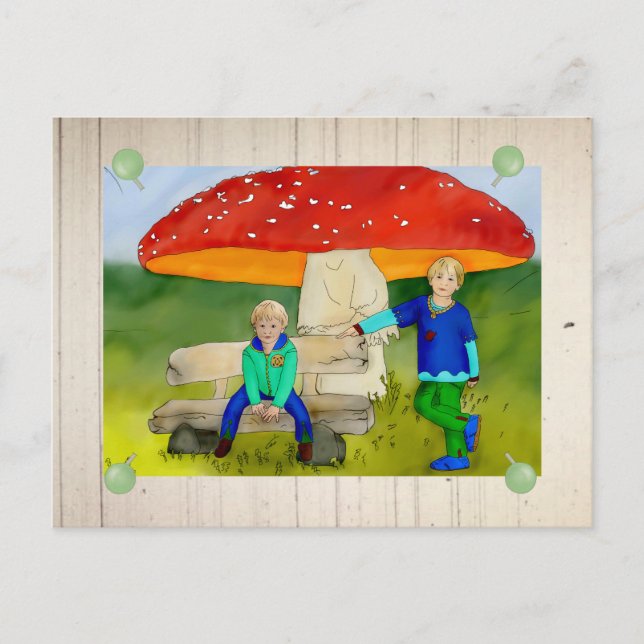 Pilzschirm Postkarte (Vorderseite)