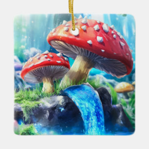 Pilzwald Keramikornament