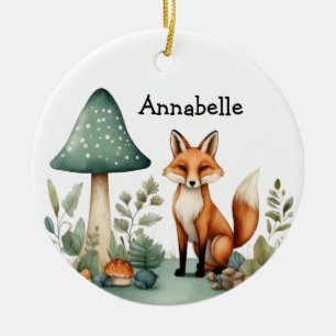 Pilzwald und Foxziergang Keramik Ornament