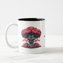 Pilzwolken-Comic-Monster-Tasse Zweifarbige Tasse