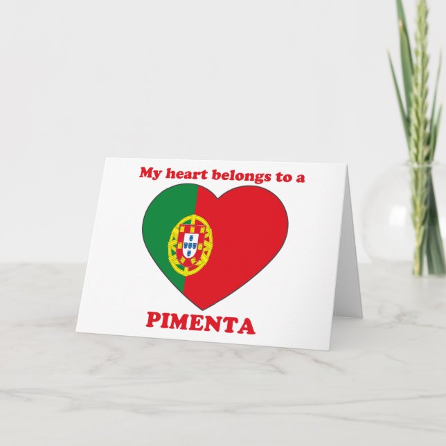 Piment Feiertagskarte (Vorderseite)