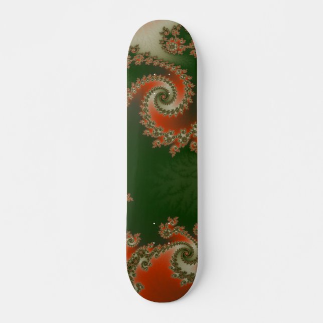 Pimento Olive Double Spiral Skateboard (Vorne)