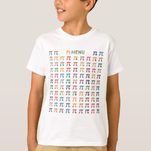 PIMENU Lustiges Mathe-Pi-Shirt – Farbige π-Symbol T-Shirt