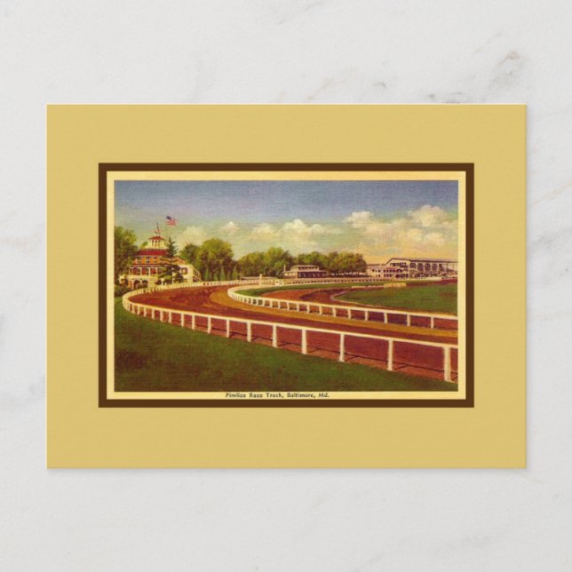 Pimlico Race Track, Baltimore Maryland Postkarte (Vorderseite)
